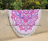 Padma Round Beach Towel-Jaipur Handloom