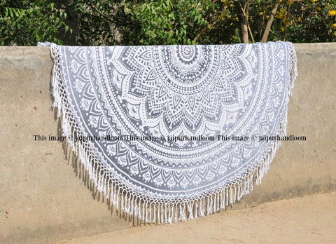 Pari Round Beach Towel-Jaipur Handloom