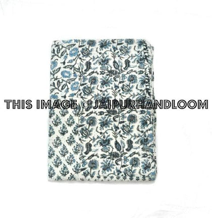 Patchwork Kantha Quilt Throw Blanket Indian Bedspread-Jaipur Handloom