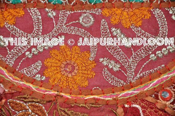 Patchwork Pouf Ottoman | Jaipur Handloom