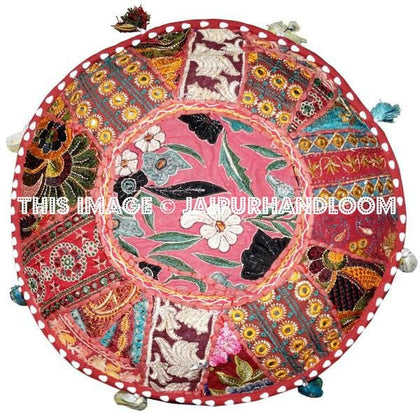 Penrith Pouffe - 18X13 inches-Jaipur Handloom