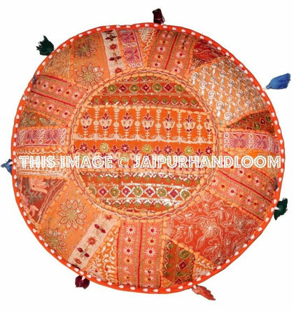 Perth Pouffe - 22X12 inches-Jaipur Handloom