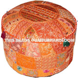 Perth Pouffe - 22X12 inches-Jaipur Handloom