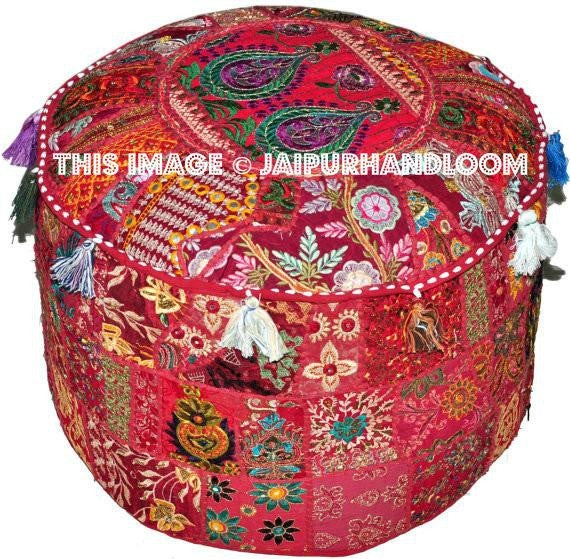 Pouf Ottomans: Ottomans-Jaipur Handloom