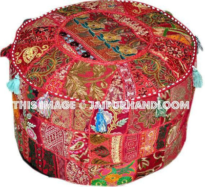 Pouf Ottomans in Red Color || Pouffes