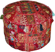 Pouf Ottomans in Red Color || Pouffes