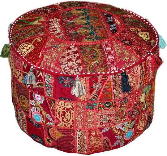 Pouf Ottomans in Red Color || Pouffes