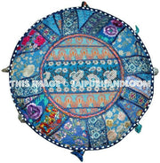 Pretty Indian Bohemian Pouf Ottoman Stool bean bag-Jaipur Handloom