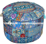 Pretty Indian Bohemian Pouf Ottoman Stool bean bag-Jaipur Handloom