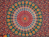 Psychedelic Indian Mandala Wall Hanging Tapestry Boho Beach Towels-Jaipur Handloom