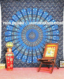 Psychedelic Indian Tapestry Bohemian Mandala Yoga Mat Sofa Throws-Jaipur Handloom