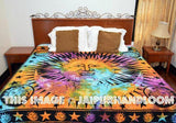 Psychedelic Tie Dye Sun and Moon college tapestries Dorm Tapestry Bedding-Jaipur Handloom