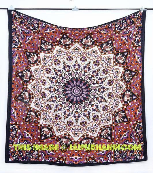 Psychedelic star mandala tapestry cool dorm room wall decor tapestries-Jaipur Handloom