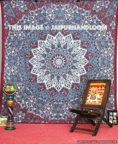 Psychedelic tapestry bohemian dorm room tapestries college room bedding-Jaipur Handloom