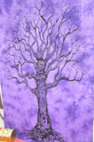 Purple Native Purity Tree Of Life Tapestries Tie dye Tapestries for dorm-Jaipur Handloom