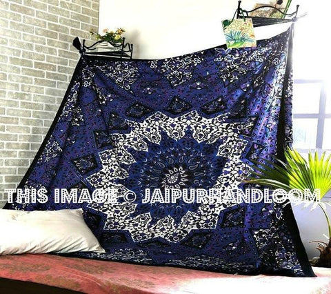 Purple Star Mandala Tapestry Wall Hanging Dorm Room Cool Tapestries-Jaipur Handloom