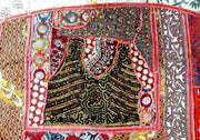 Queen Elephant Indian Embroidered Tapestry Bohemian patchwork Bedspread-Jaipur Handloom