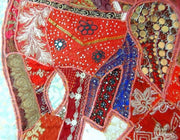 Queen Elephant Indian Embroidered Tapestry Bohemian patchwork Bedspread-Jaipur Handloom