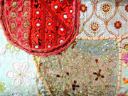 Queen Elephant Indian Embroidered Tapestry Bohemian patchwork Bedspread-Jaipur Handloom