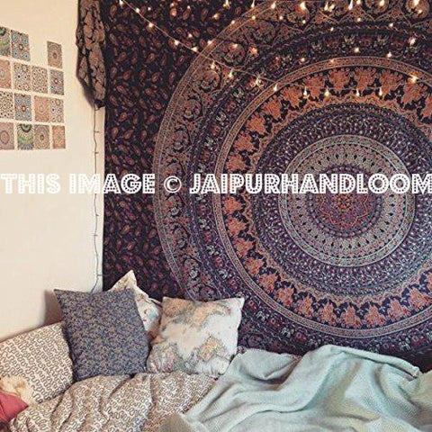 Queen Hippie Indian Tapestry Elephant Mandala Throw Wall Hanging Gypsy Bedspread