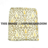 Queen Kantha Quilt In Beige paisley Kantha Bed cover