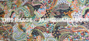 Queen Kantha Quilt In Black paisley Kantha Blanket-Jaipur Handloom