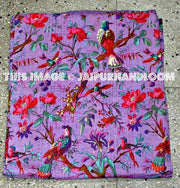 Queen Kantha Quilt In purple Cotton Kantha Throw blanket-Jaipur Handloom