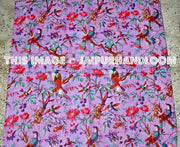 Queen Kantha Quilt In purple Cotton Kantha Throw blanket-Jaipur Handloom