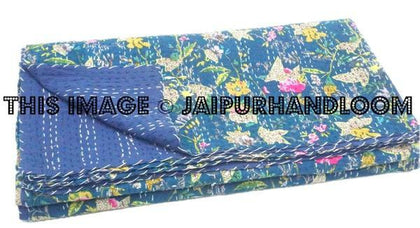 Queen Kantha Quilt, Queen Quilt, Kantha Blanket, Bed Cover, Blanket, Indian Bedspread, Kantha bedspread, Bohemian Bedding Kantha Throw