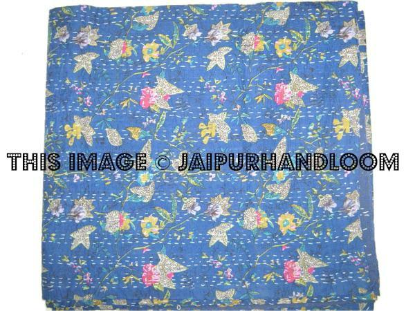 Queen Kantha Quilt, Queen Quilt, Kantha Blanket, Bed Cover, Blanket, Indian Bedspread, Kantha bedspread, Bohemian Bedding Kantha Throw