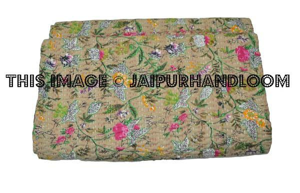 Queen kantha bedspread kantha quilt Throw blanket