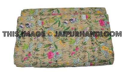 Queen kantha bedspread kantha quilt Throw blanket