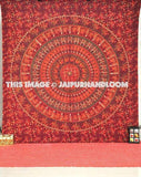 Red Tapestry Wall Hanging Indian Mandala Tapestries Dorm Room Bedding Set-Jaipur Handloom