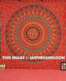 Red mandala tapestry cool elephant wall hanging tapestries beach blankets-Jaipur Handloom