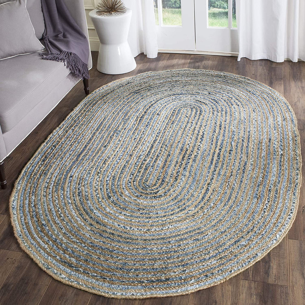 Reversible 8 X 10 Oval Area Rug for Living Room Office Area Carpet Rug