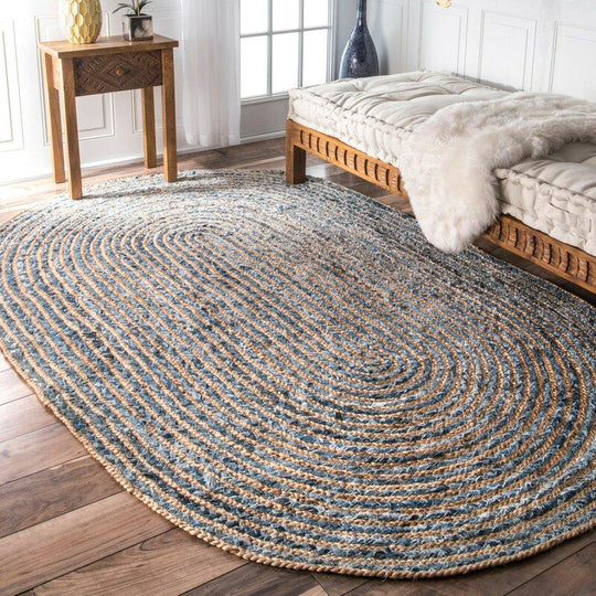 Reversible 8 X 10 Oval Area Rug for Living Room