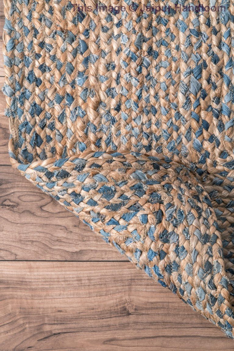 denim jute rug runner