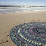 Round Mandala Tapestry Hippie Beach Throw Blankets Soft Beach Towels-Jaipur Handloom