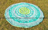 Round Mandala Wall Hanging Dorm Room Bedspread Cheap Beach Towels-Jaipur Handloom