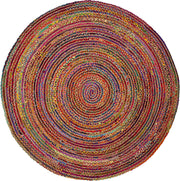 Round jute and cotton Chindi rugs Carpets, Buy Circle Chindi Rug Online