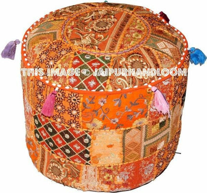 Ryde Pouf ottomans - 18X13 inches-Jaipur Handloom