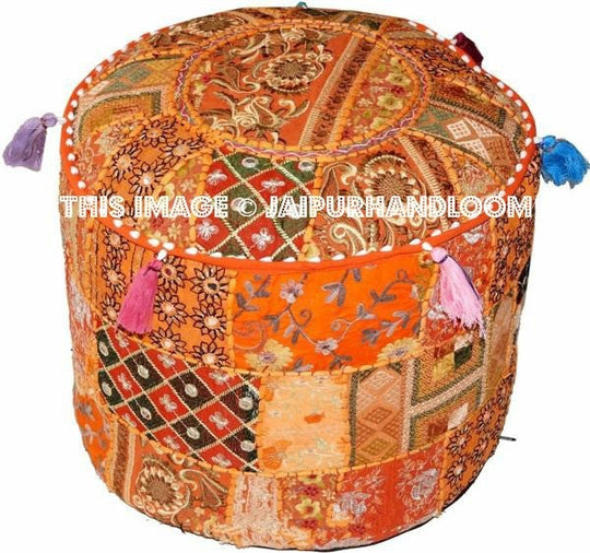 Ryde Pouf ottomans - 18X13 inches-Jaipur Handloom