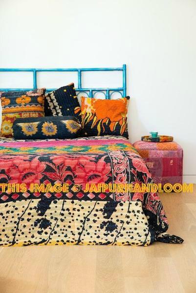 Sari Cotton kantha quilt bedspread blanket throw