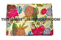 Sari Kantha Quilt in Beige, kantha Bedspread, Saree Beige Cream Kantha Blanket kantha Bed cover Cotton reversible kantha Bedspread Bedding