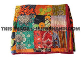 Sari Queen kantha throw blanket bedspread bedding-Jaipur Handloom