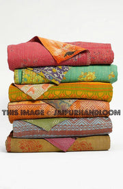 Sari Throws kantha Blankets wholesale set of 5-Jaipur Handloom