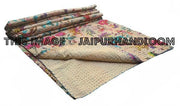 Sari indian Quilt - kantha quilt-Jaipur Handloom