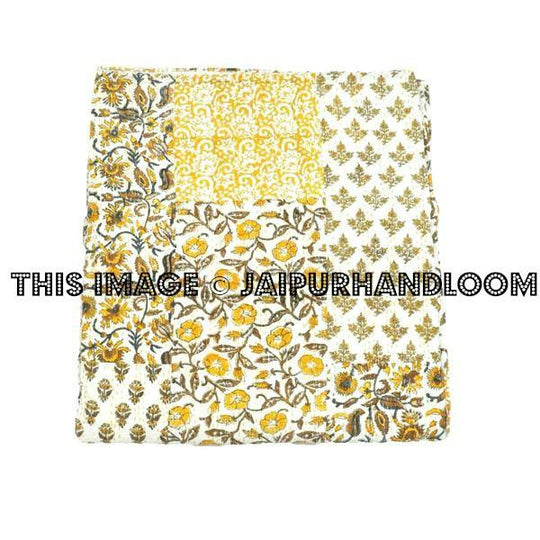 Sari patchwork Kantha Quilt,  Patchwork Kantha Throw