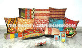 Set Of 10 Pillow Cover Vintage Kantha Decorative throw Pillow for sofa couch-Jaipur Handloom