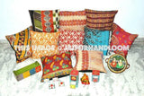 Set Of 10 Pillow Cover Vintage Kantha Decorative throw Pillow for sofa couch-Jaipur Handloom